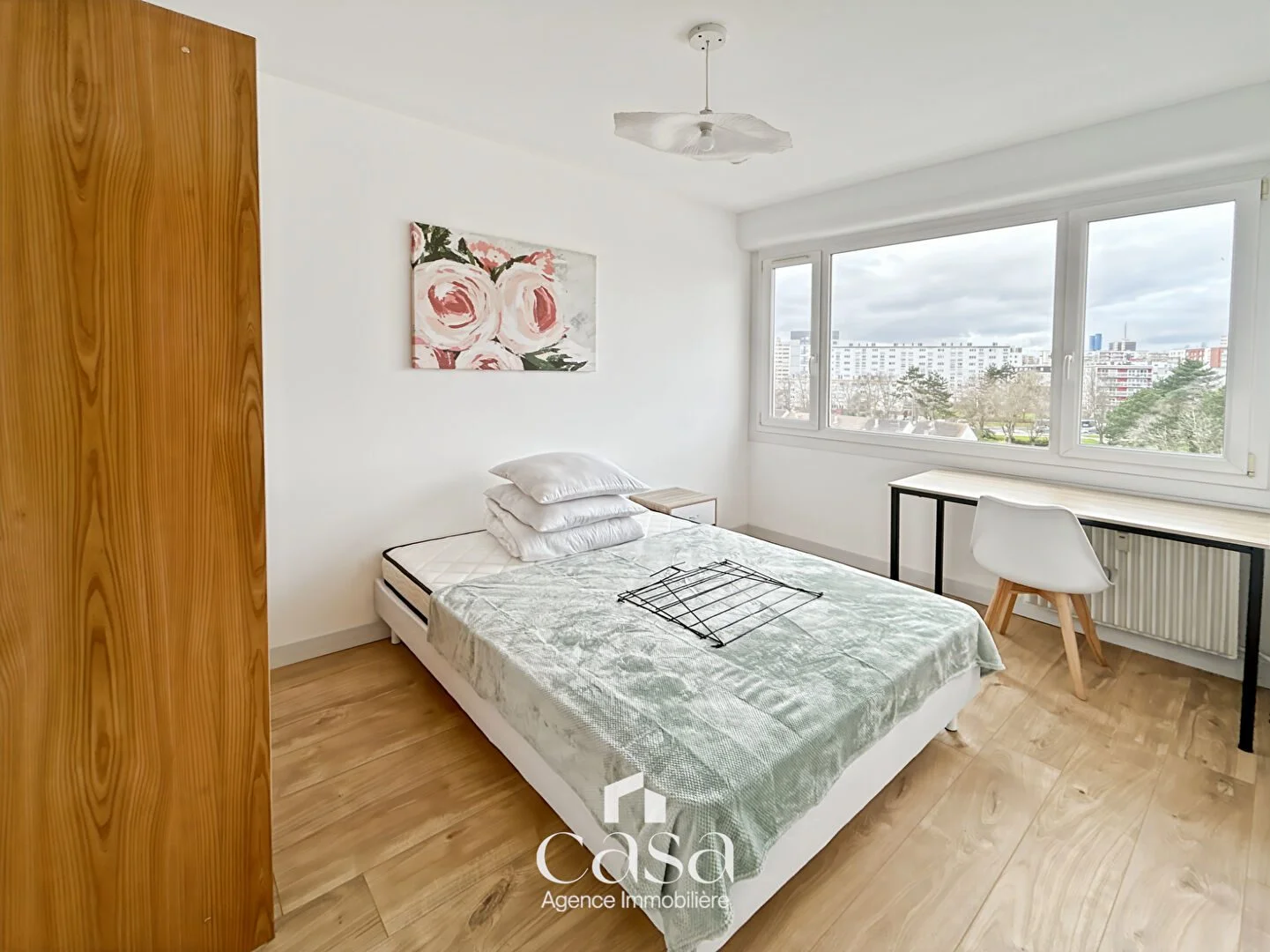 Chambre à louer de 10,67m2 en colocation appartement à Herouville Saint Clair - Agence Casa