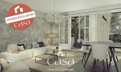 À vendre – 2 pièces en rez-de-jardin dans résidence moderne et sécurisée- Agence Casa