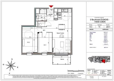A vendre magnifique 3P balcon quartier Hastings de Caen - Agence Casa