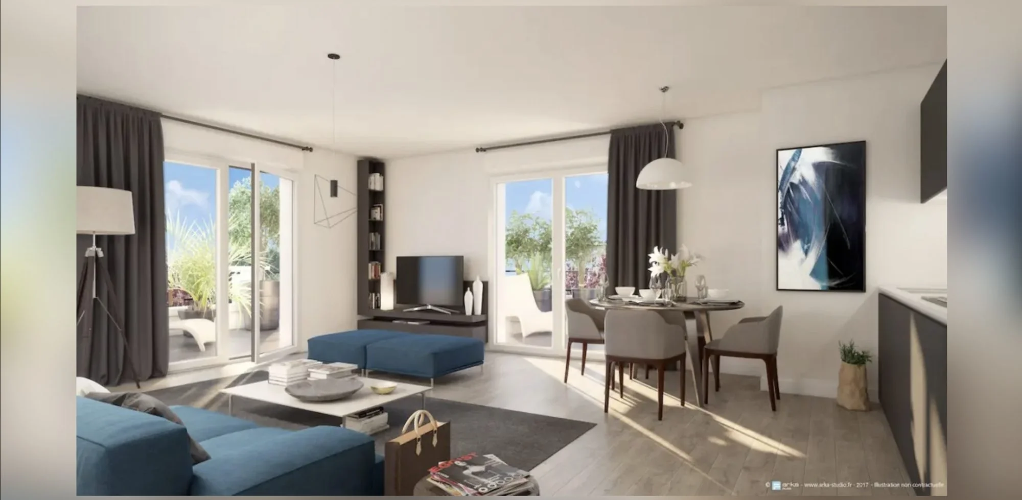 A vendre 3 pièces balcon quartier résidentiel - Agence Casa