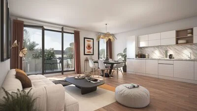 Appartement 2P avec grand balcon vue campagne- Agence Casa