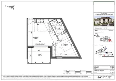 Appartement 2P avec grand balcon vue campagne - Agence Casa
