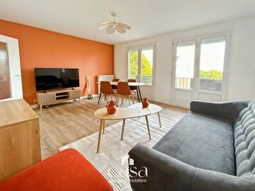 Grand T5 meublé avec 4 chambres de 82m2 avec balcon – HEROUVILLE ST CLAIR- Agence Casa