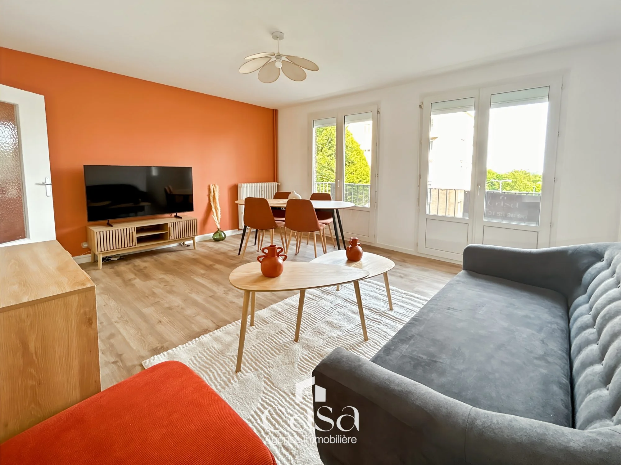 Grand T5 meublé avec 4 chambres de 82m2 avec balcon – HEROUVILLE ST CLAIR - Agence Casa