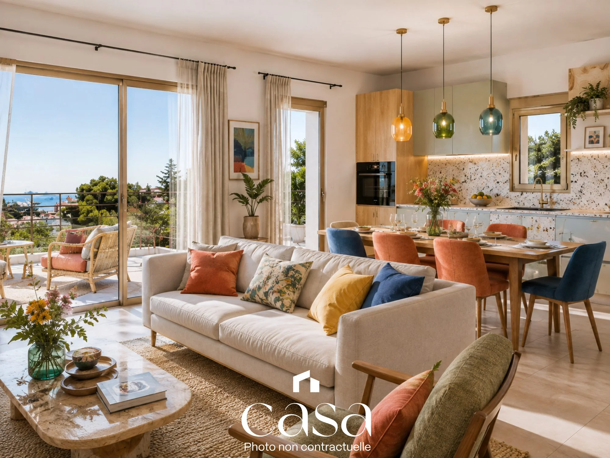 A vendre 4 pièces balcon au coeur d&rsquo;un parc paysagé et proches commerces - Agence Casa