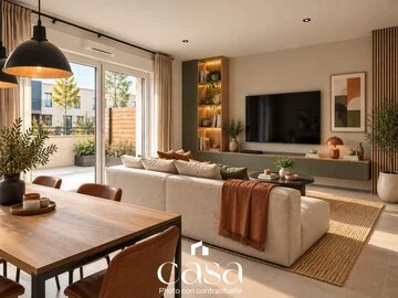 Appartement T2 42m2 avec jardin à Carpiquet- Agence Casa