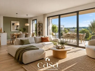 Appartement 3 chambres de 84m2 avec Terrasse de 26m2- Agence Casa
