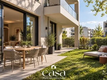 Ouistreham beau studio avec jardin proche commodités - Agence Casa